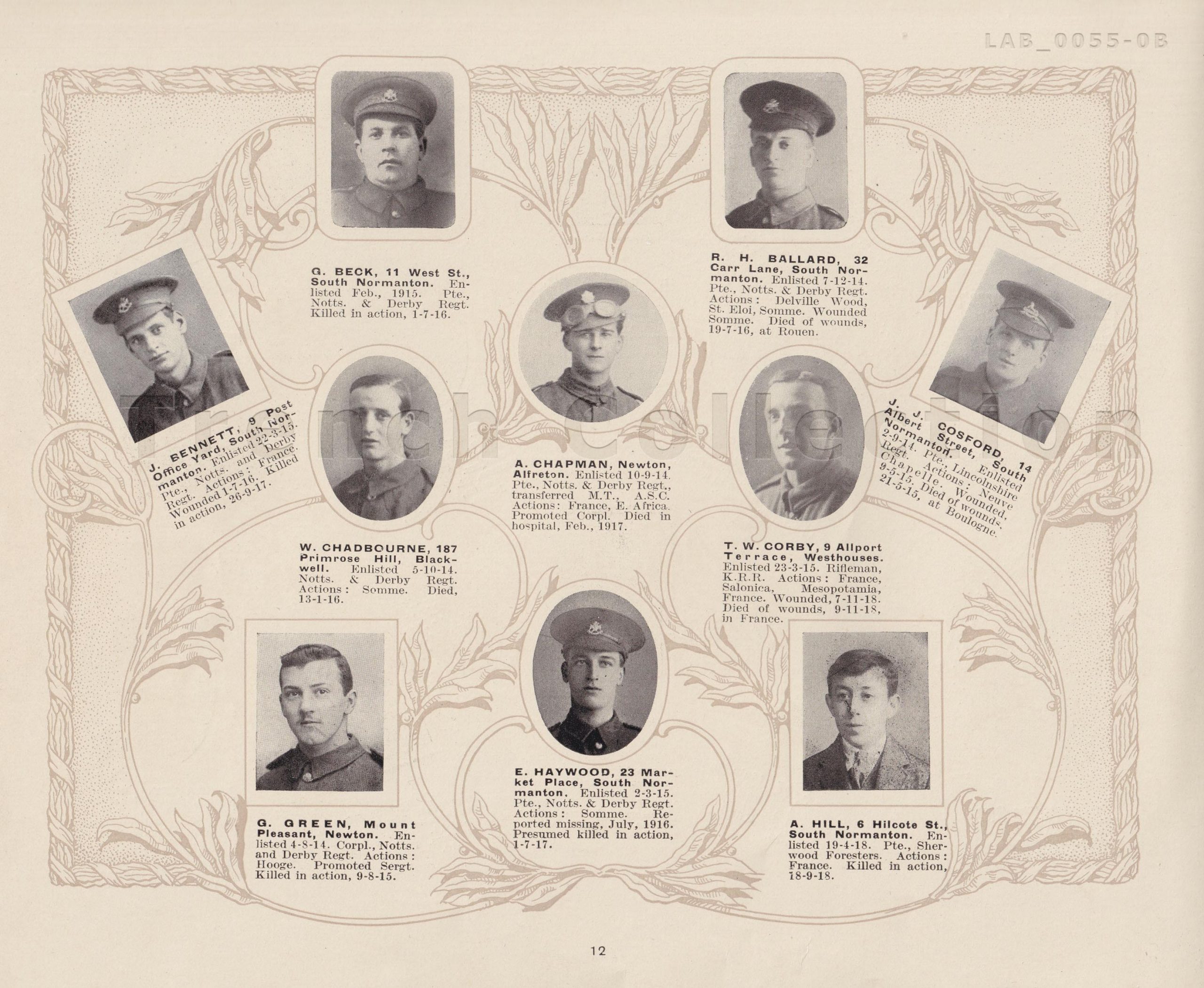 Front page of the Blackwell Colliery War Souvenir